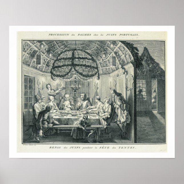Affiches Repas juif pendant la fête des Tabernacles, i (Devant)