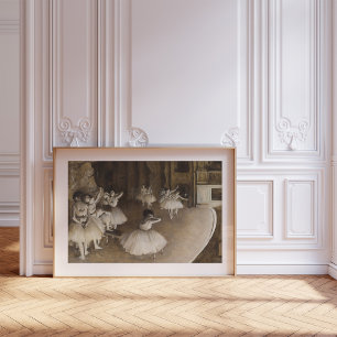 Affiches Répétition de ballet sur scène   Edgar Degas