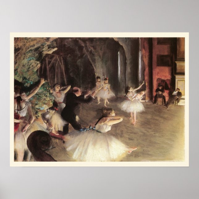 Affiches Répétition sur la Scène par Edgar Degas (Devant)