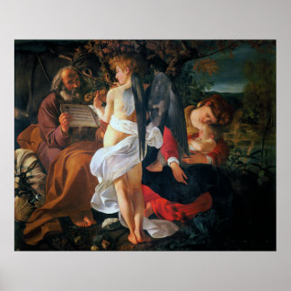 Affiches Reposez-vous sur le vol en Egypte, Caravaggio