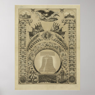 Affiches Reproduction 1876 la déclaration d'indépendance