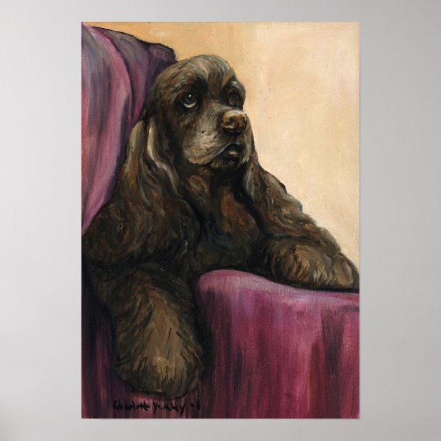 Affiches Reproduction d'art "Chocolate Cocker Spaniel" Impr (Devant)