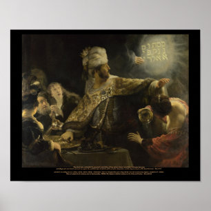 Affiches Reproduction de toile géante Rembrandt-Belshazzar