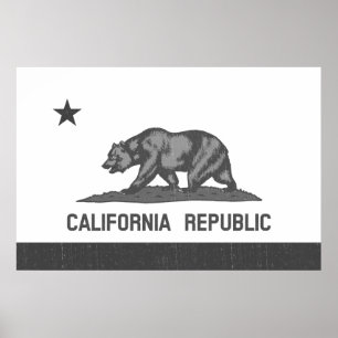 Affiches République de Californie (Noir)