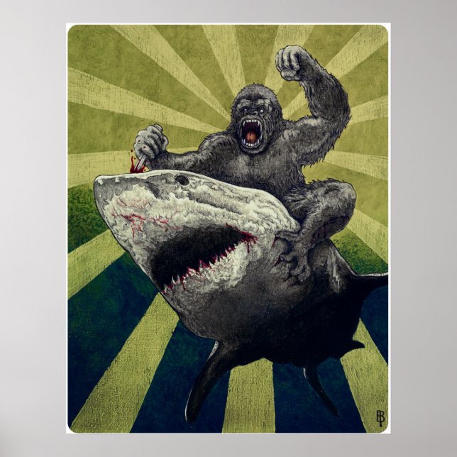 Affiches Requin contre Gorilla (Devant)