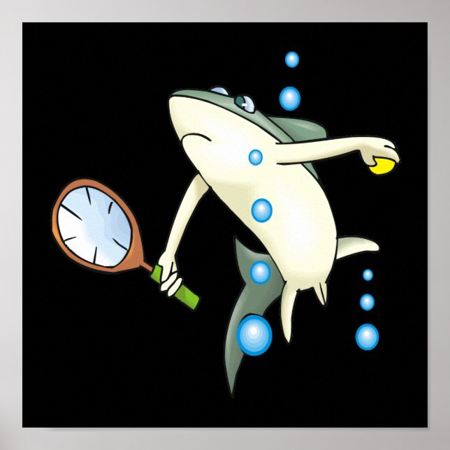 Affiches Requin de tennis (Devant)