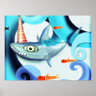 Affiches Requin surf Tourbillonnant