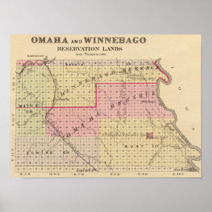 Affiches Réservations Omaha et Winnebago dans le Nebraska