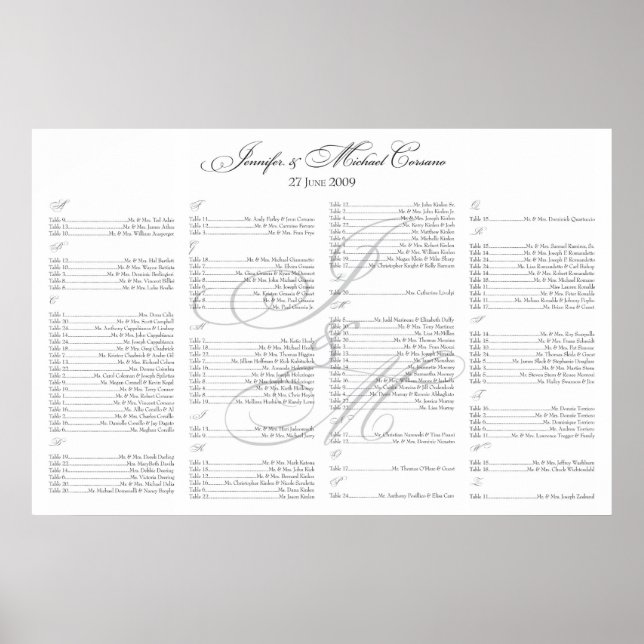 Affiches ***RÉSERVÉ*** pour Jennifer+Michael (Devant)