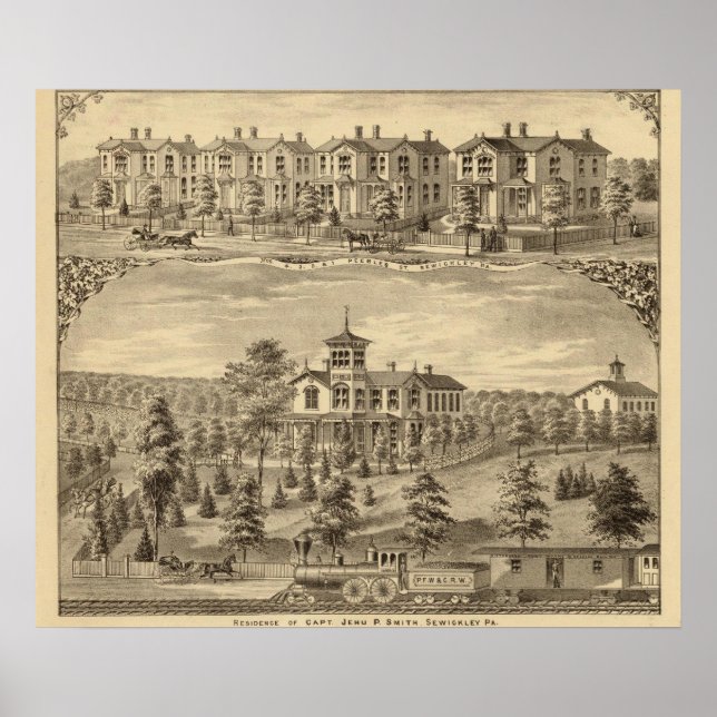 Affiches Résidence de Jehu P Smith, Sewickley (Devant)