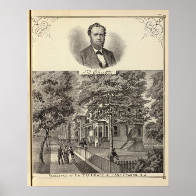 Affiches Résidence du Dr TG Chattle, Long Branch (Devant)