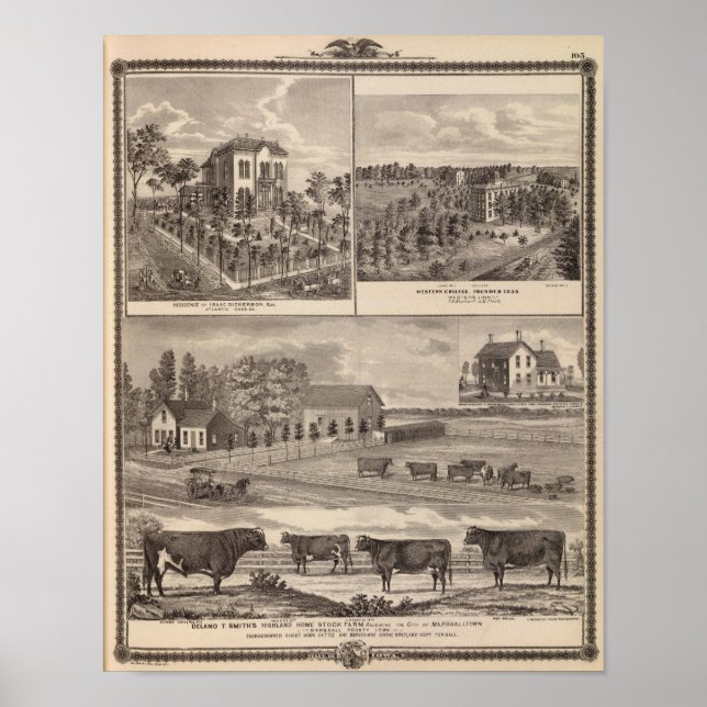 Affiches Résidence et Western College à Marshalltown (Devant)