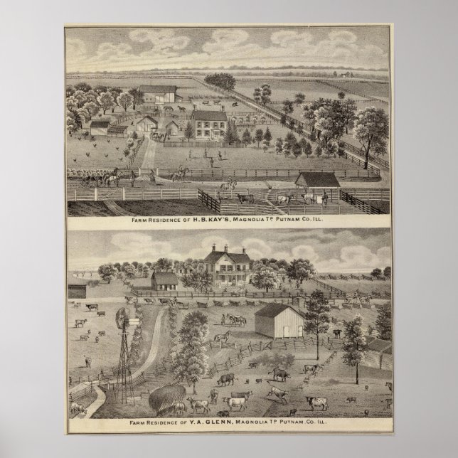 Affiches Résidences agricoles de HB Kay et YA Glenn (Devant)