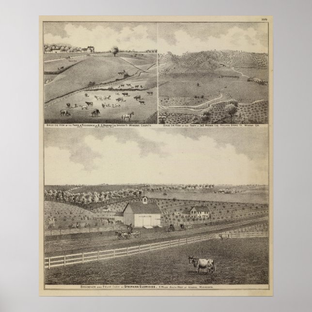 Affiches Résidences et fermes d'Eldridge, Minnesota (Devant)