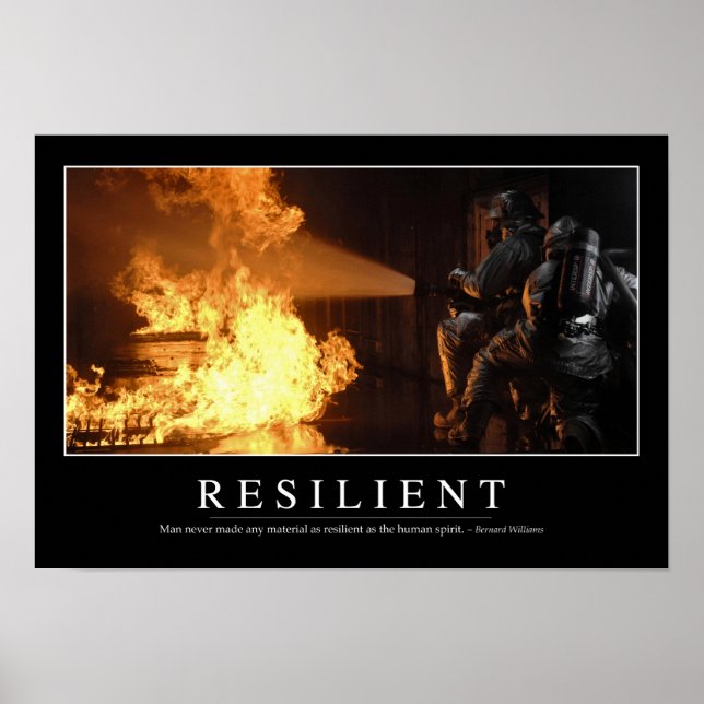 Affiches Résilient : Citation Inspirationnelle (Devant)