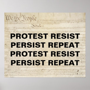 Affiches Résistez à la persistance de la répétition de la c