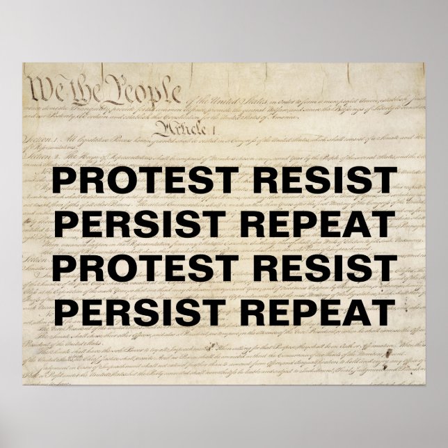 Affiches Résistez à la persistance de la répétition de la c (Devant)