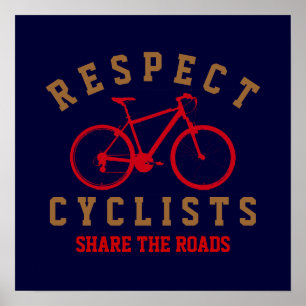 Affiches respecter les cyclistes
