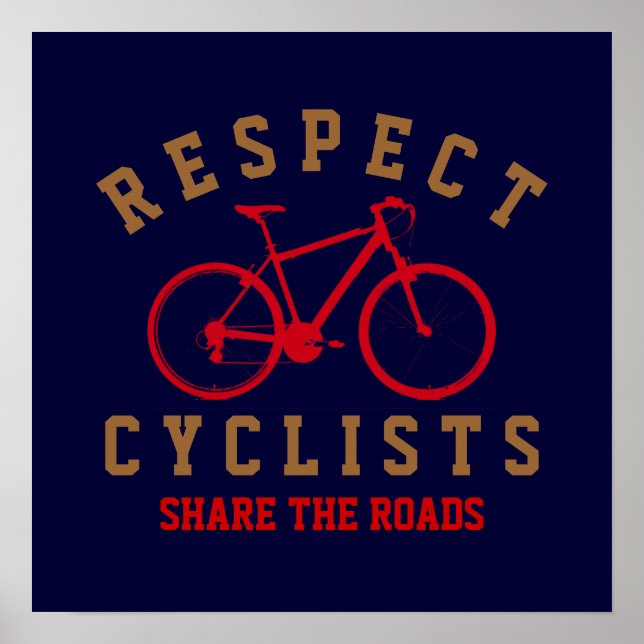 Affiches respecter les cyclistes (Devant)