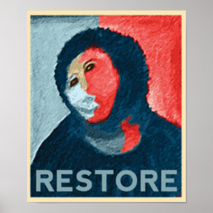 Affiches RESTAURER - Support Espagnol Lady Art Restoration