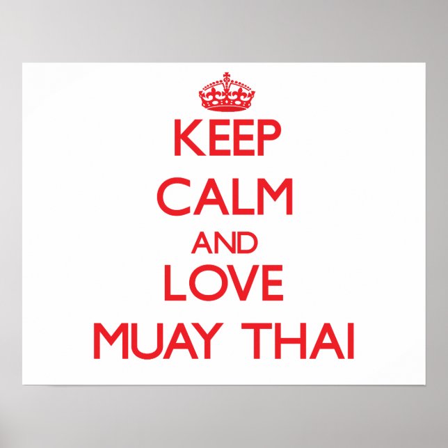 Affiches Restez calme et amour Muay Thai (Devant)