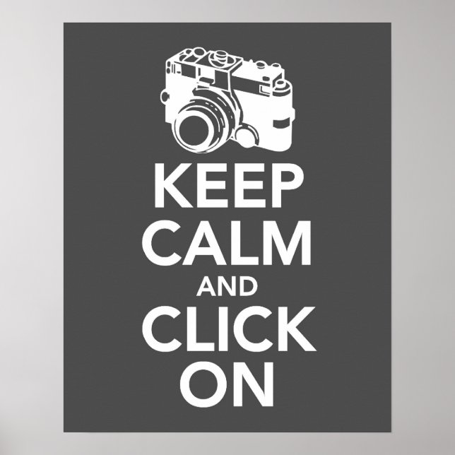 Affiches Restez calme et cliquez sur l'image (Devant)
