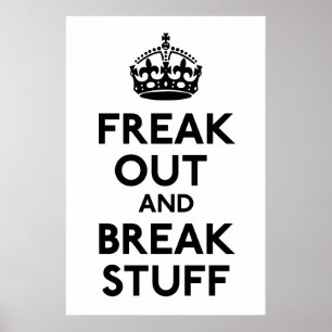 Affiches Restez calme et continuez à imprimer votre parodie