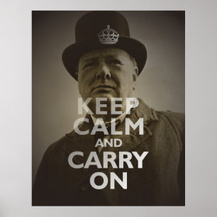 Affiches Restez Calme Et Continuez Sur Winston Churchill