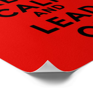 Affiches Restez calme et dirigez-vous sur l'affiche