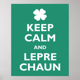 Affiches Restez calme et Leprechaun