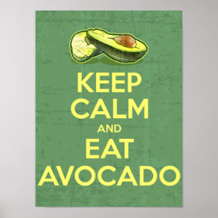 Affiches Restez Calme Et Mangez L'Avocado