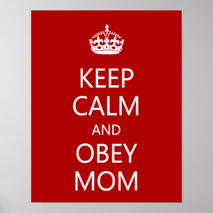 Affiches Restez calme et Obey Maman