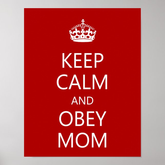 Affiches Restez calme et Obey Maman (Devant)