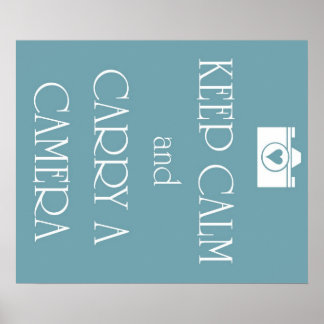 Affiches Restez calme et portez une caméra