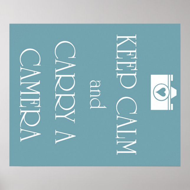 Affiches Restez calme et portez une caméra (Devant)