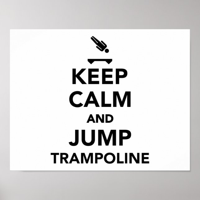 Affiches Restez calme et sautez trampoline (Devant)