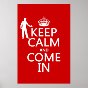 Affiches Restez calme et venez (panneau d'accueil)
