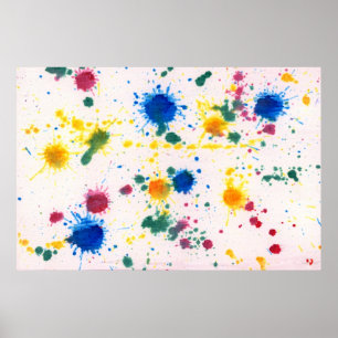 Affiches Résumé - Gesso et colorant alimentaire - Mon nouve