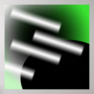 Affiches Résumé Vert avec Rayons de Lumière AP0005