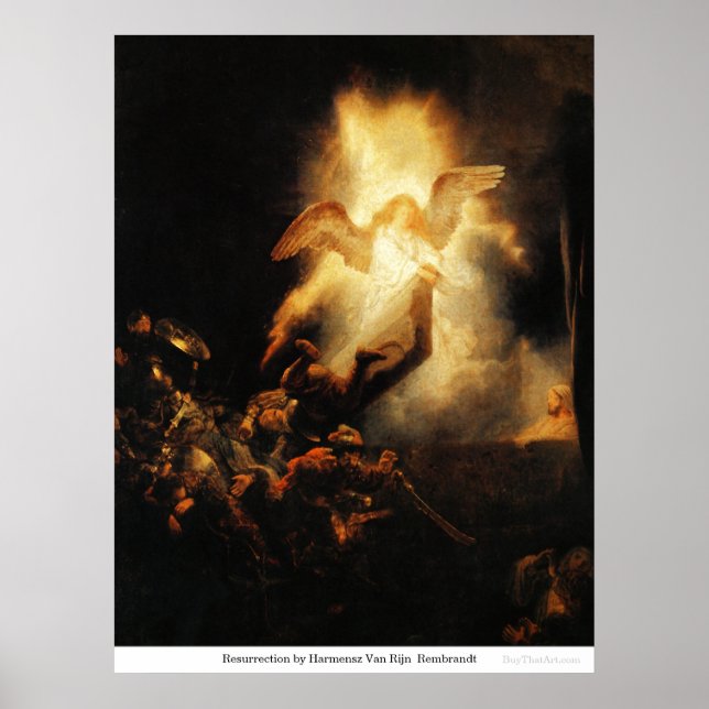 Affiches Resurrection by Harmensz Van Rijn Rembrandt (Devant)