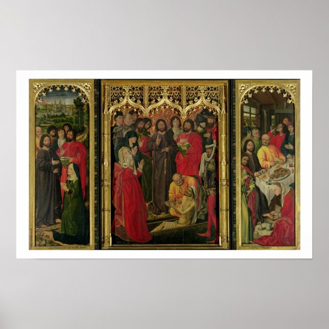 Affiches Resurrection of Lazarus Triptych; The Raising of L (Devant)