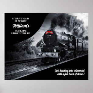 Affiches Retraite ferroviaire sur mesure no 45 Train