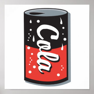Affiches retro cola peut concevoir
