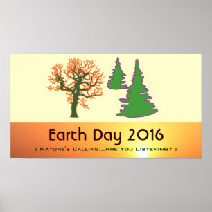 Affiches Rétro copie du jour de la terre 2016 de mod