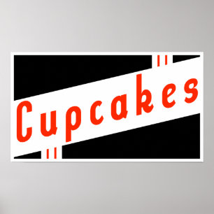 Affiches retro cupcakes