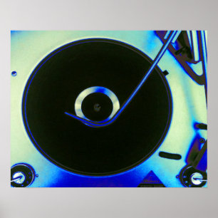 Affiches Rétro joueur vintage de disque vinyle