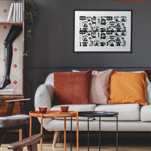 Affiches Rétro n'importe quel Motif téléphonique couleur
