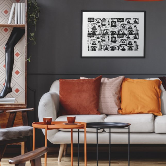 Affiches Rétro n'importe quel Motif téléphonique couleur (Créateur téléchargé)