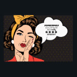 Affiches Retro Pop Art Femme Motivation Discours Buble<br><div class="desc">Retro Pop Art Femme Motivation Discours Buble Message Premium Canvas</div>