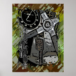Affiches Retro Racing - splatter vert